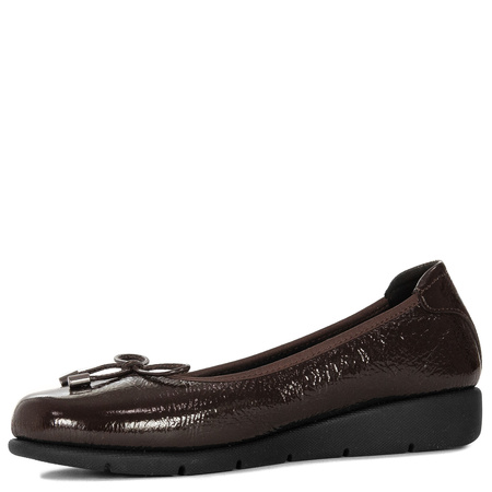 Maciejka Patent Slip-On Loafers Refined Wedge Brown P6504-02/00-8