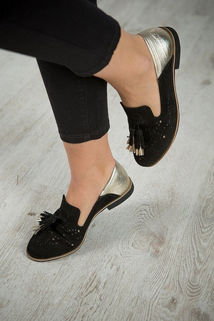 Maciejka Black Flat Shoes 04484-01/00-5