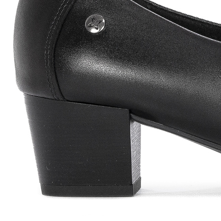 Maciejka Leather Block-Heel Pumps Patent Black 06285-01/00-7