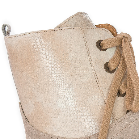 Maciejka 05219-04/00-3 Beige Lace-up Boots