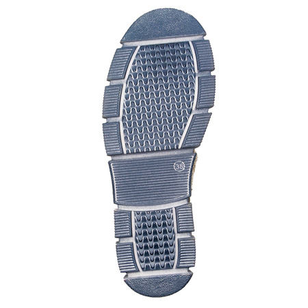 Maciejka Perforated Leather Platform Shoes Blue 05850-06-00-1