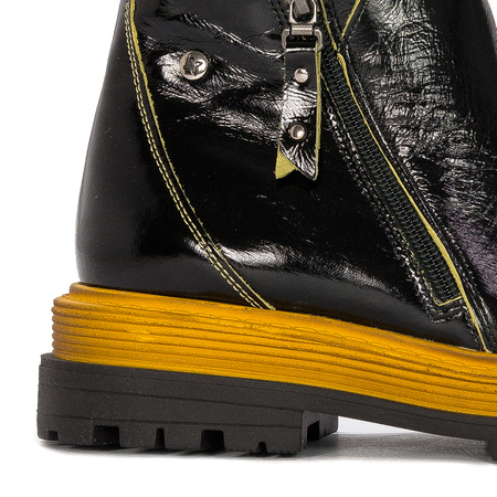 Maciejka Black- Yellow Boots 05747-07/00-7