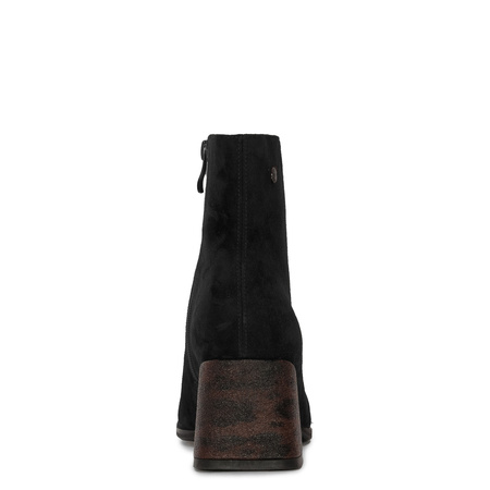 Maciejka Women's Suede Leather Boots on a Decorated Block Heel Black K7202-01/00-8
