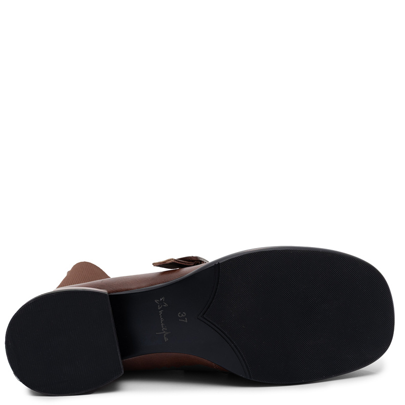 Maciejka Leather Sock Boots Slip-On Brown K7766-29/00-7