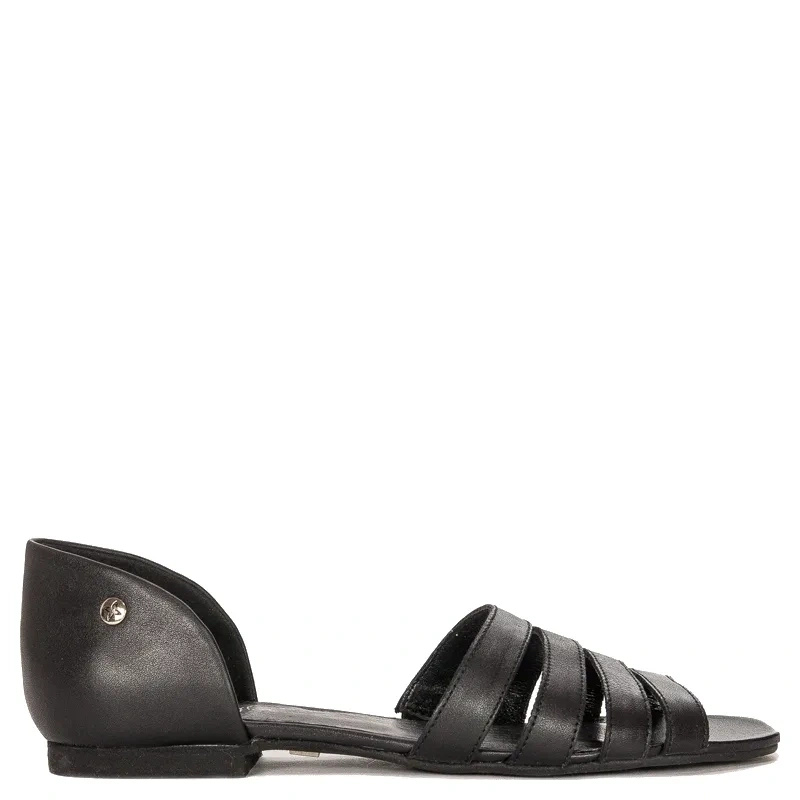 Maciejka Women's flat sandals natural leather Black