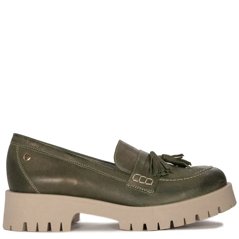 Maciejka Women's Green + Gold Flat Shoes
