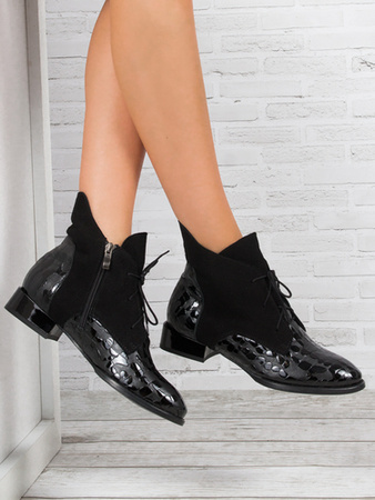 Maciejka Black Women's Lace-Up Boots 2878J-01/00-3