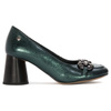 Women's Green Leather Pumps 06244-09/00-1