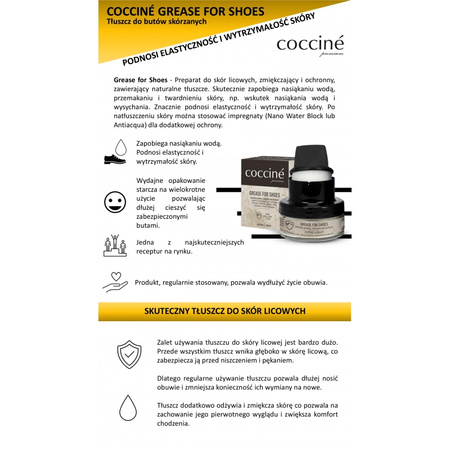 Coccine Profesjonalny Tłuszcz do Skór Licowych Grease for Shoes Czarny 55-29-50-02C