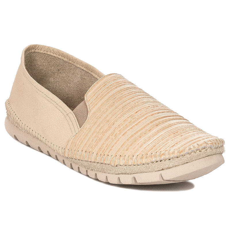 Maciejka Półbuty Skóra Naturalna Beige