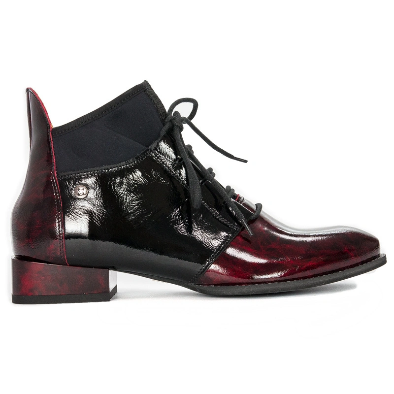 Maciejka Burgundy Lace-up Boots 04744-29/00-7