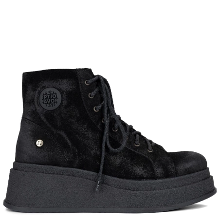 Maciejka Premium Suede High-Sole Boots Black 06309-01-00-8