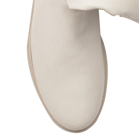 Maciejka Light Beige leather Knee-High Boots