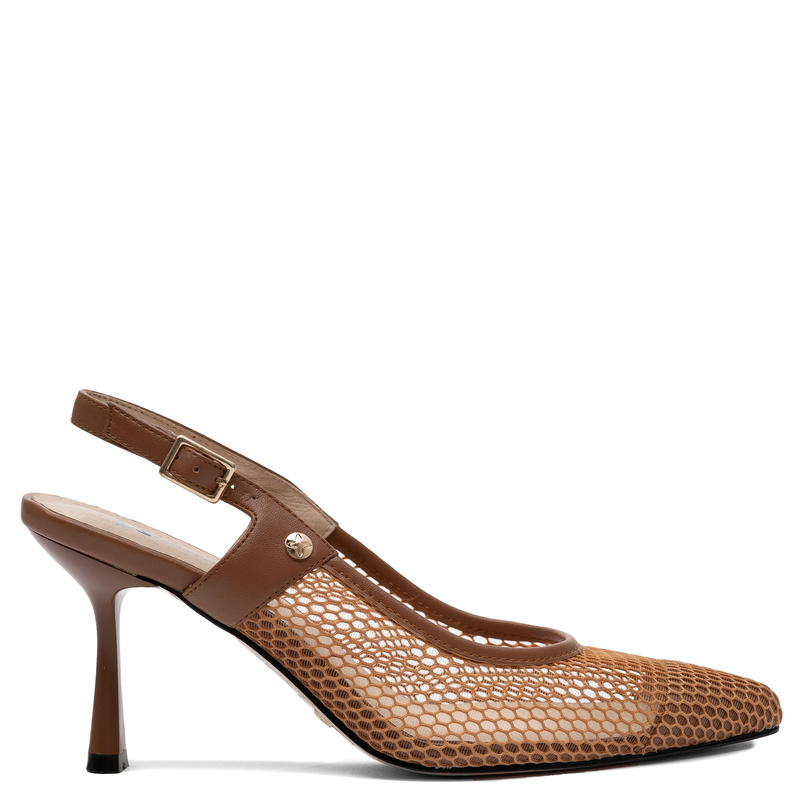 Maciejka Mesh Slingback Pumps Brown K7507-29/00-0