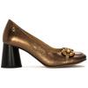 Women's Gold Leather Pumps 06244-02/00-1