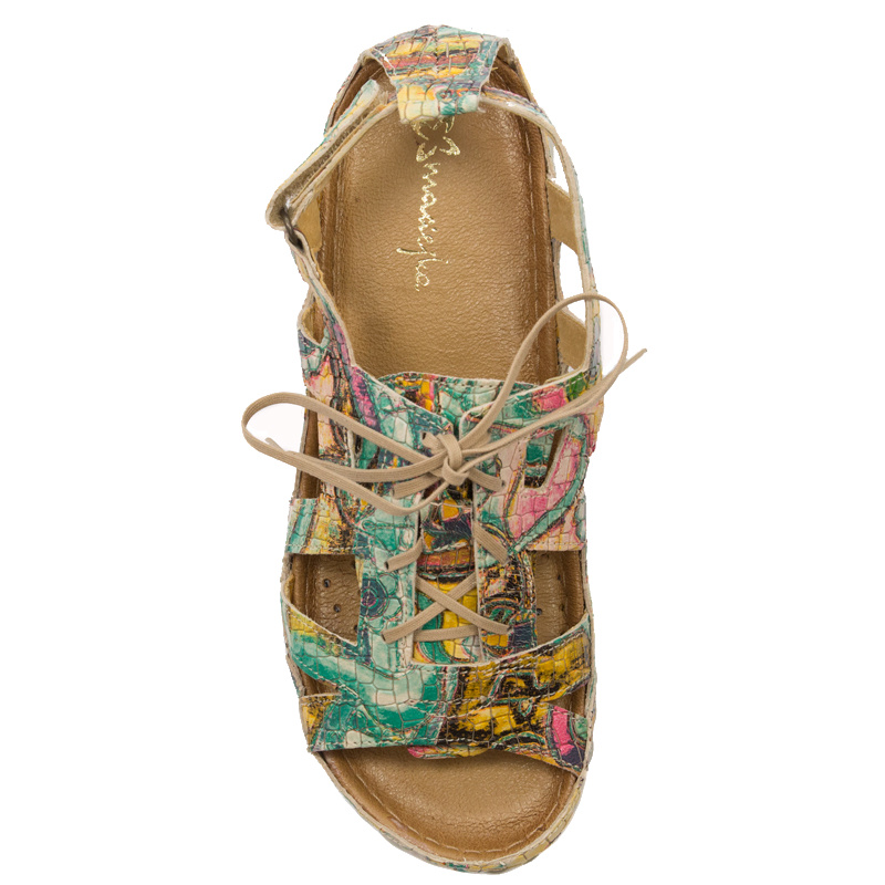 Maciejka Women's sandals natural leather Green