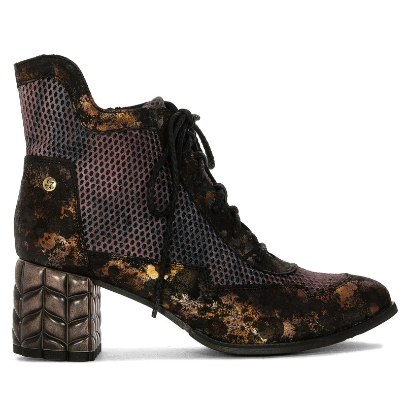 Maciejka Women's Leather Boots Brown + Maroon
