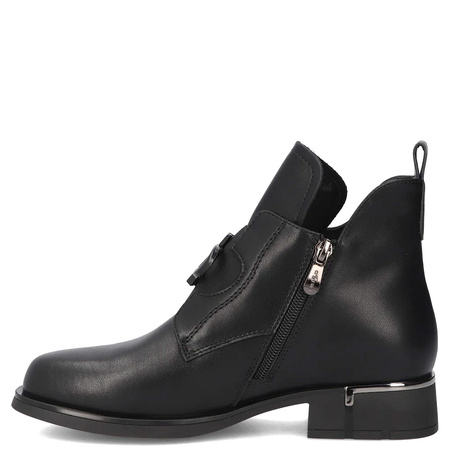 Filippo Leather Ankle Boots Black DBT7191-26-BK