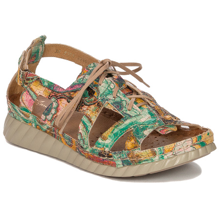 Maciejka Women's sandals natural leather Green