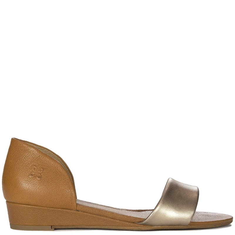 Maciejka Leather Brown + Gold Women's Sandals 01971-68/00-5