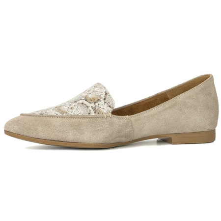 Maciejka Beige Gold Moccasins 04958-04/00-8