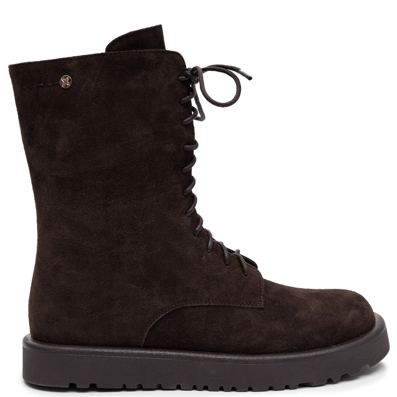 Maciejka Women's Suede Lace-Up Ankle Boots Deep Chocolate K7807-02/00-7