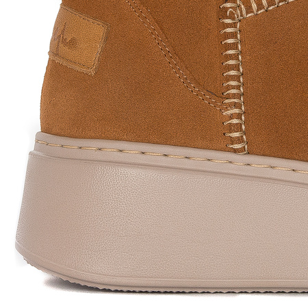 Maciejka Velour Boots with Faux Shearling Lining Russet 06257-29/00-4