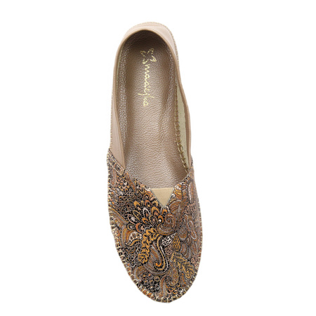 Maciejka Women's Leather Shoes Beige