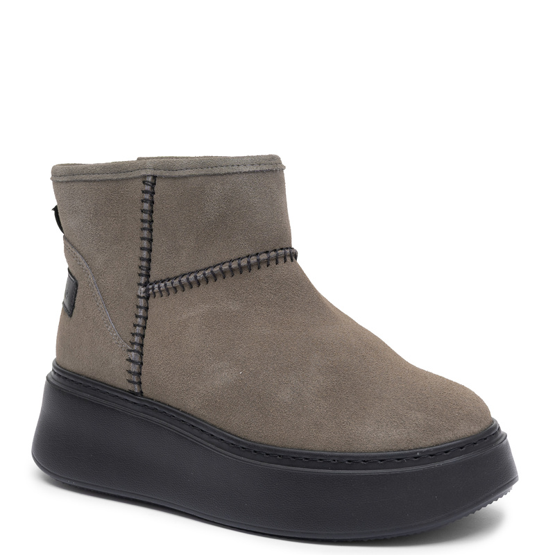 Maciejka Genuine Suede Women's Insulated Platform Ankle Boots Grey 6257W-03/00-4