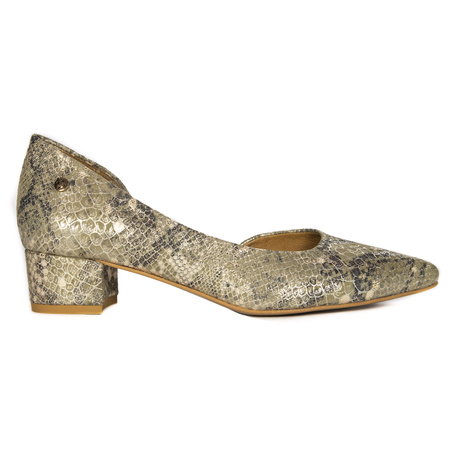 Maciejka Women's Beige + Gold Pumps