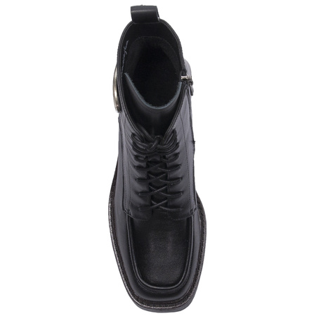 Maciejka Original Leather Block Heel Ankle Boots Black N3112-01/00-8