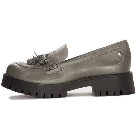 Maciejka Leather Loafers on Stable Platform Grey 5497S-35/00-5