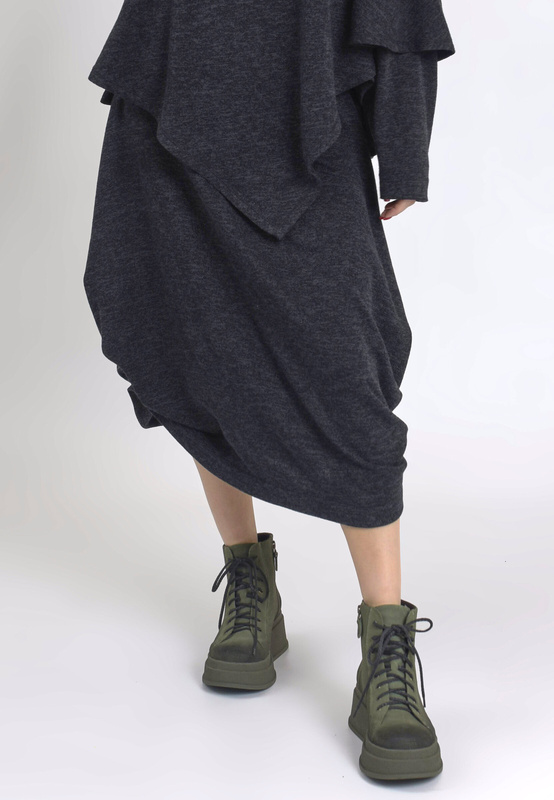 Silvia Graphite Knitted Skirt
