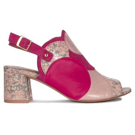 Maciejka Women's Leather Heeled Pink Sandals
