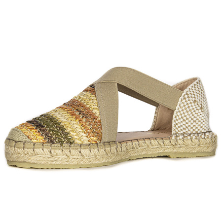 Maciejka Espadryle półbuty damskie beżowe F6524-04/00-0