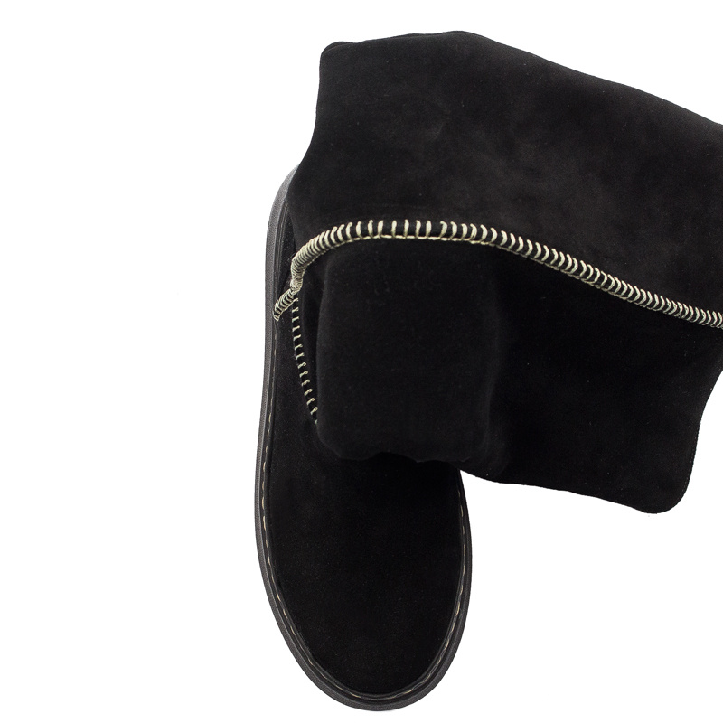 Maciejka Kozaki Damskie Skóra Naturalna Na Platformie