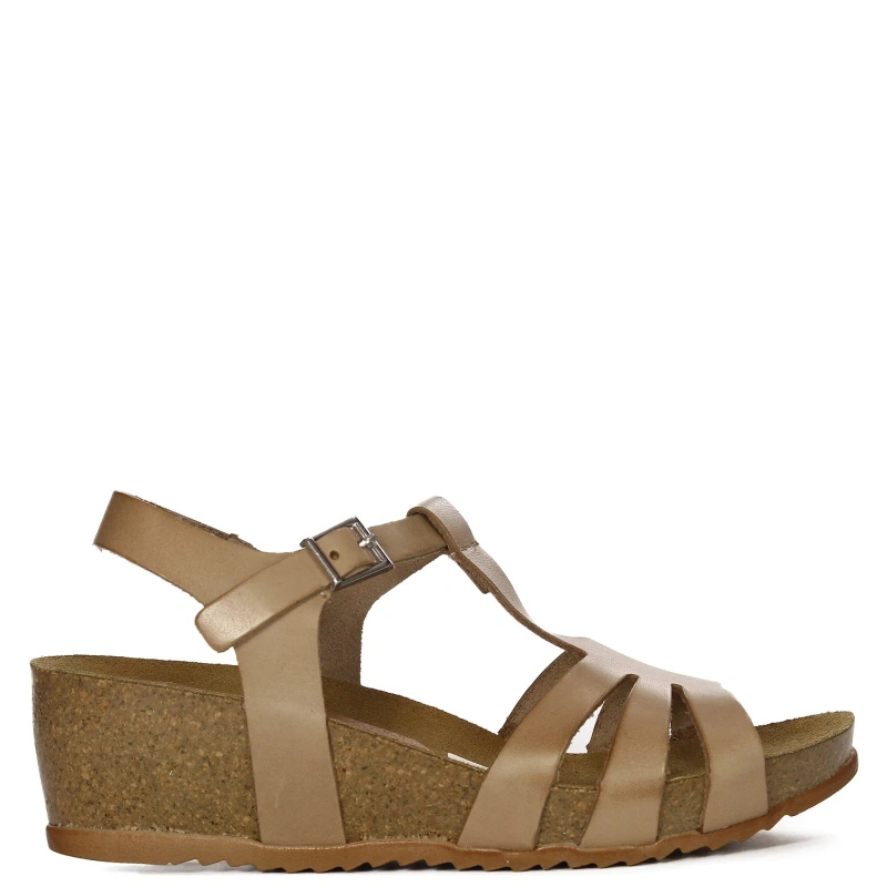 Maciejka Women's Leather Sandals Dark Beige
