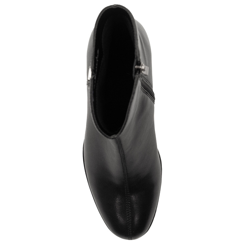Maciejka Leather Ankle Boots Architectural Block Heel Black K7203-01/00-8