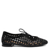Maciejka Leather Perforated Lace-Up Flats Black 07303-01/00-1