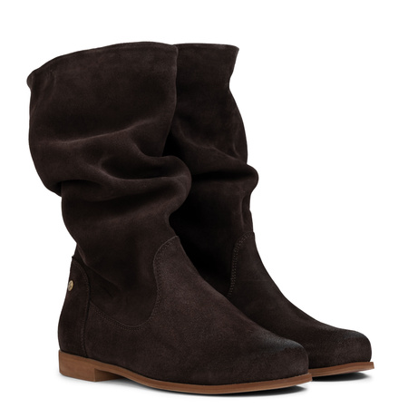 Maciejka Knee-High Boots in Natural Suede Leather Brown 05057-31-00-6