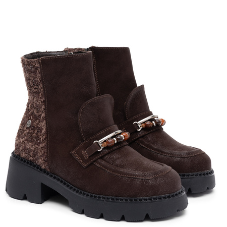 Maciejka Women's Boots Leather Decorated Brown 07860-02/00-8