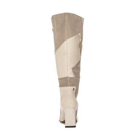 Maciejka Light Beige Knee-High Boots 05784-22/00-8