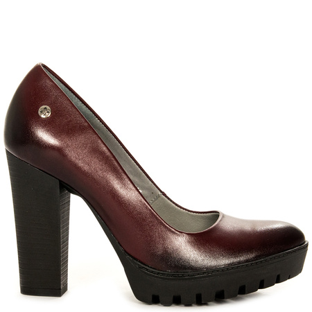 Maciejka Formal Pumps in Natural Leather Burgundy 02629-23-00-1