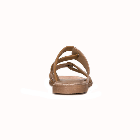 Maciejka Brown Women's Leather Slides