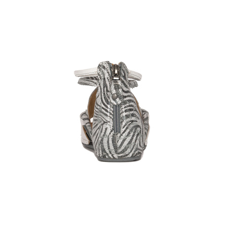 Maciejka Women's natural leather White + Grey sandals