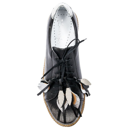 Maciejka Black on Silver Low Shoes