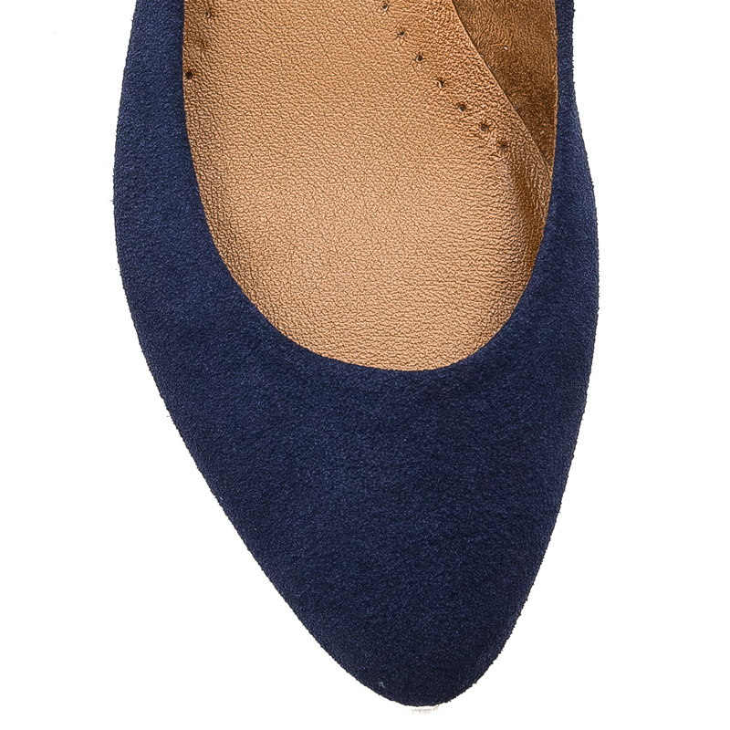 Maciejka women's Navy leather Ballerina