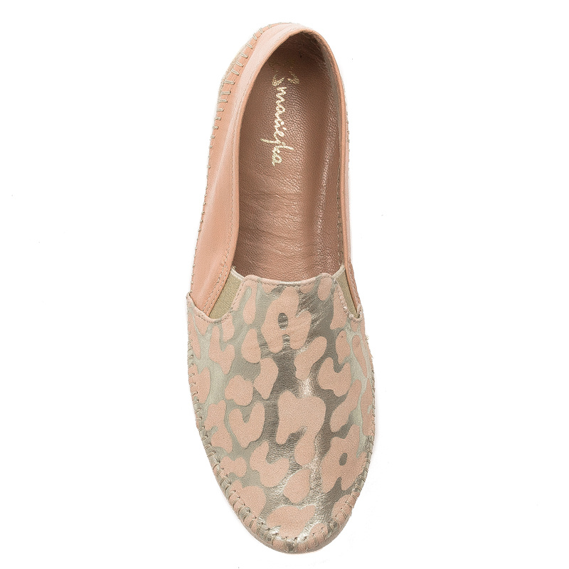 Maciejka Półbuty Skóra Naturalna Beige