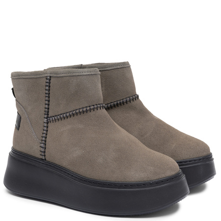 Maciejka Genuine Suede Women's Insulated Platform Ankle Boots Grey 6257W-03/00-4