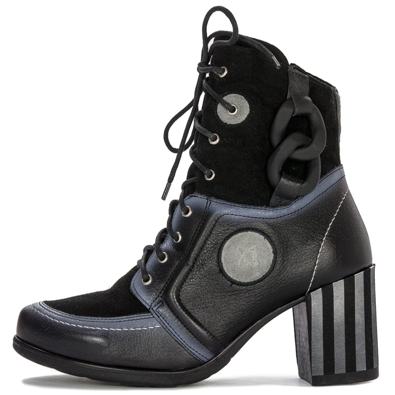 Maciejka Black & White Boots 05599-01/00-7
